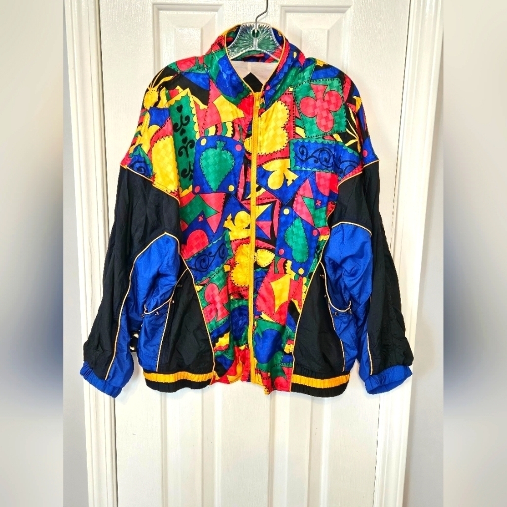 80s Vintage Vtg Womens Active code multicolor windbreaker jacket 18/20